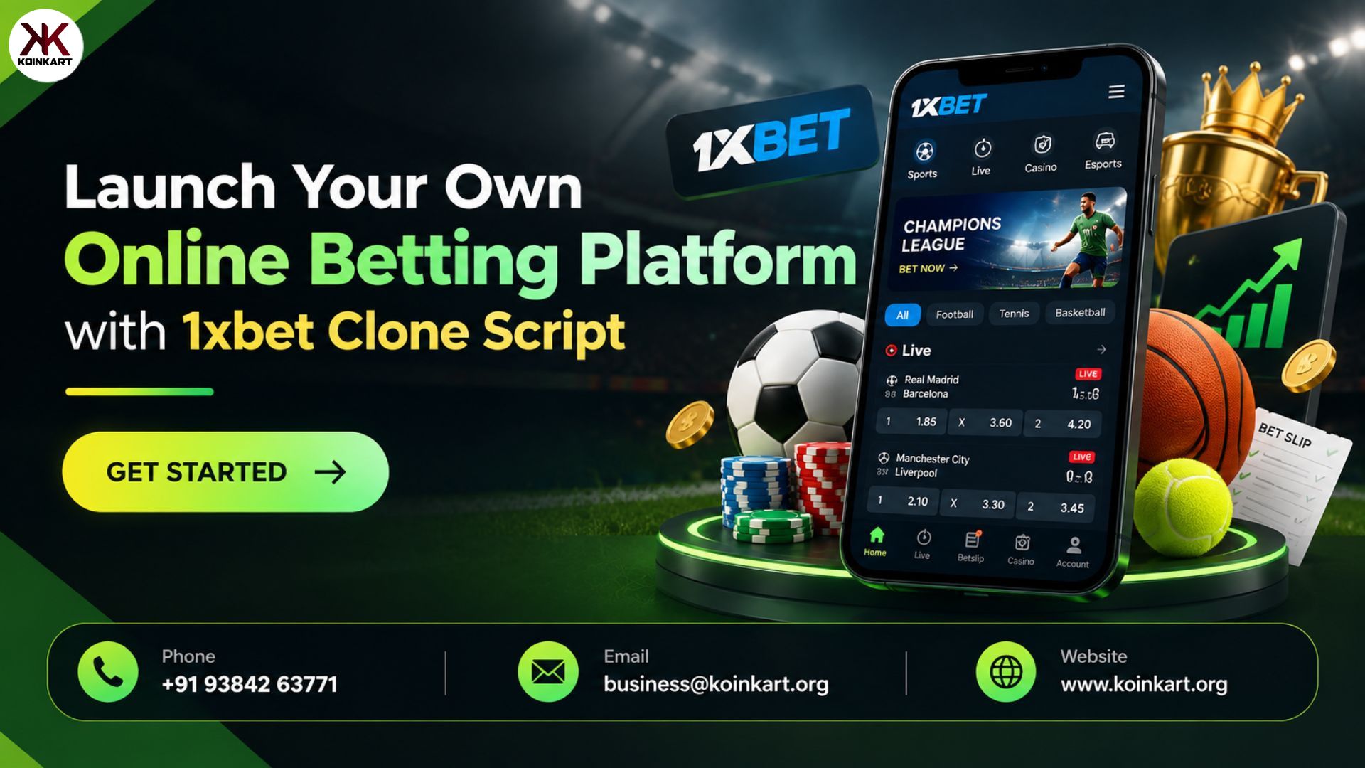 Start Building Your Own Sports Betting Platform with a 1xBet Clone