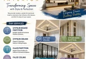 false ceiling/drywall/glass,office partition/gypsum board partition
