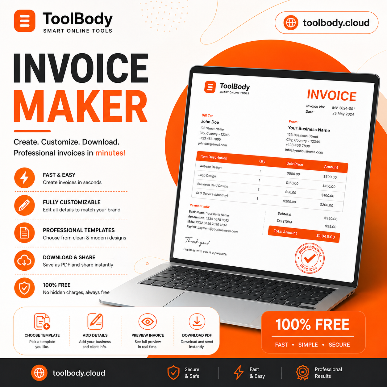 Free Invoice Generator – Make Professional Invoices Online