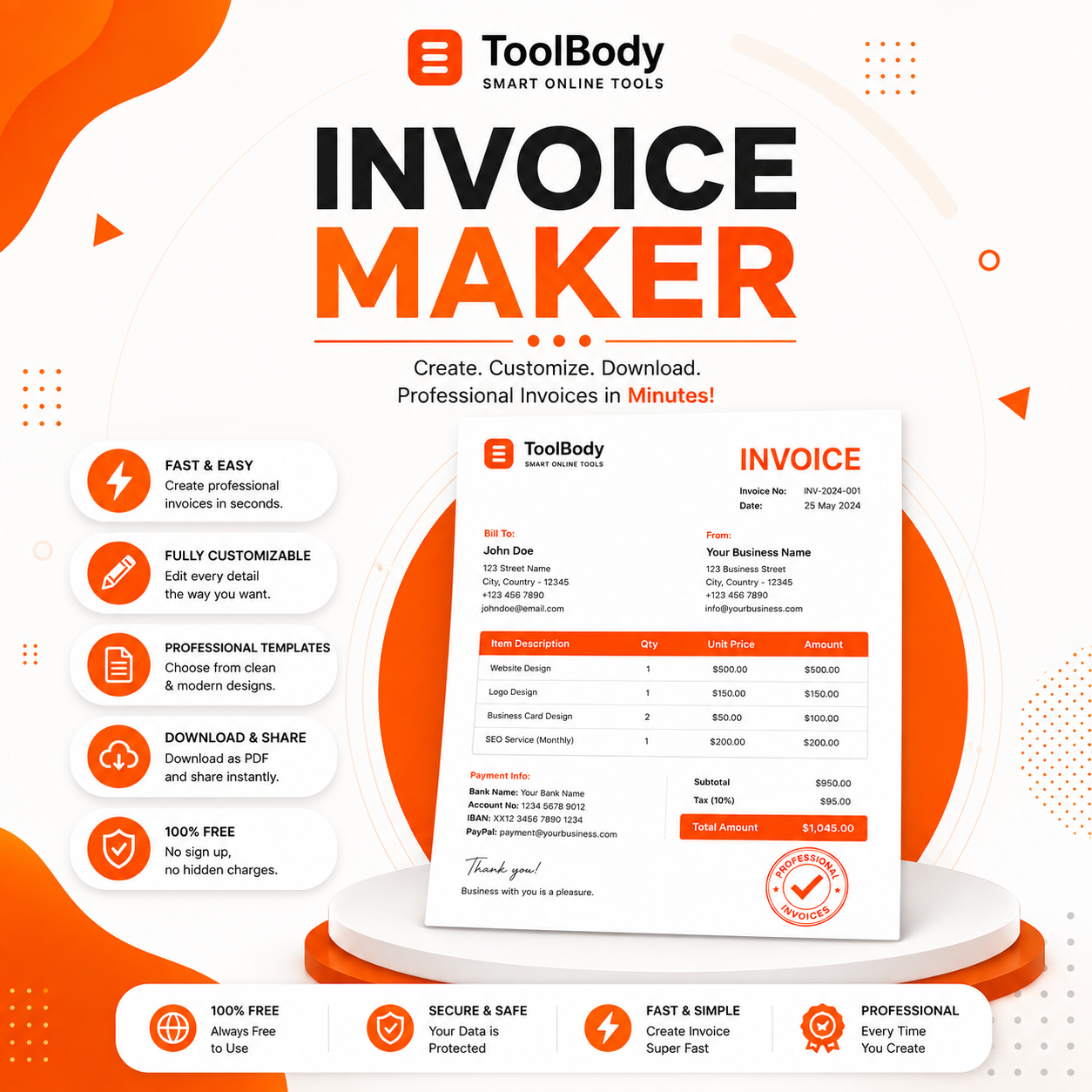 Free Invoice Generator – Make Professional Invoices Online