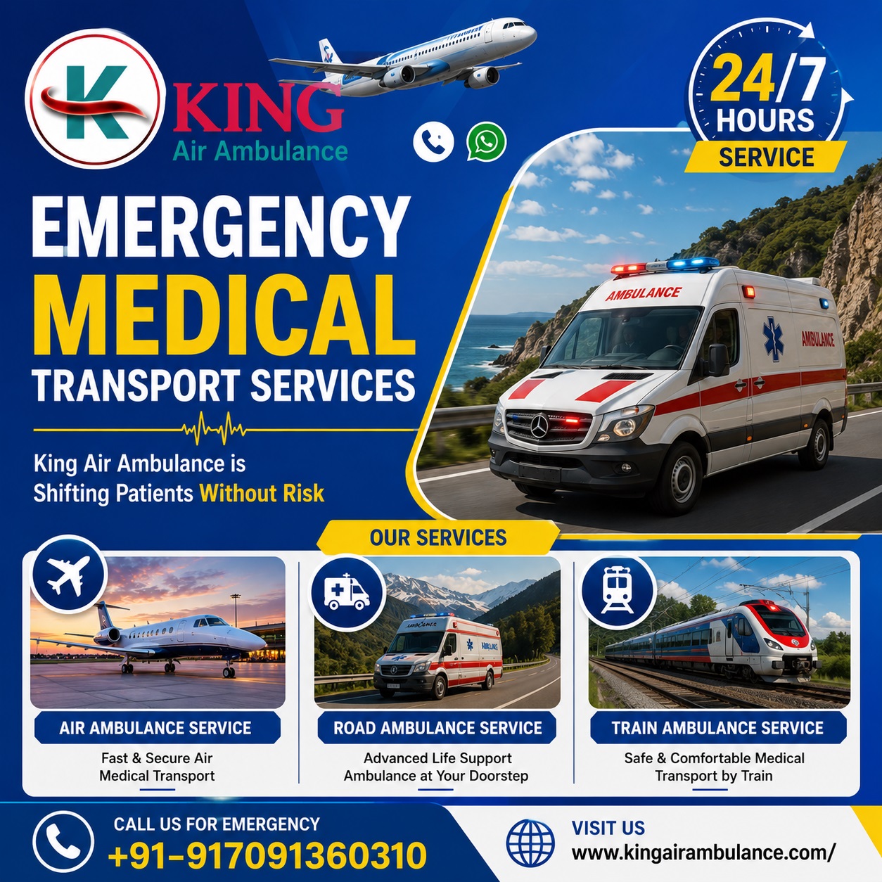 King ICU Train Ambulance from Ranchi- Journey with trained medical professionals