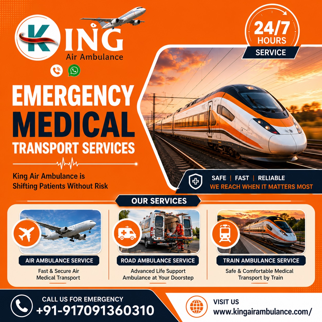 King Train Ambulance in Guwahati- emergency repatriation on time