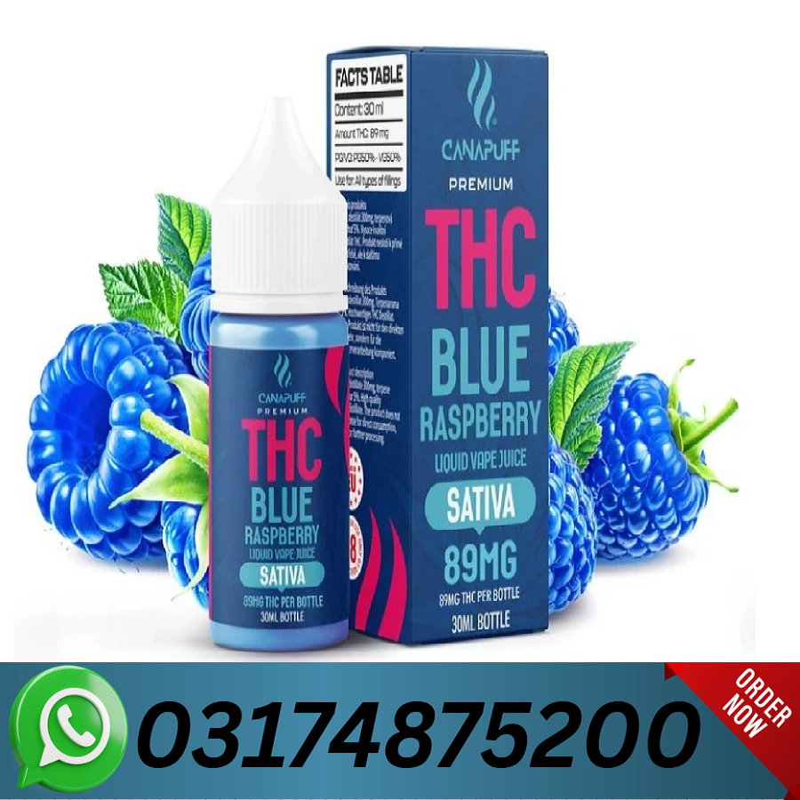 THC Liquid 89mg – Blue Raspberry – 30ml Price In Chiniot