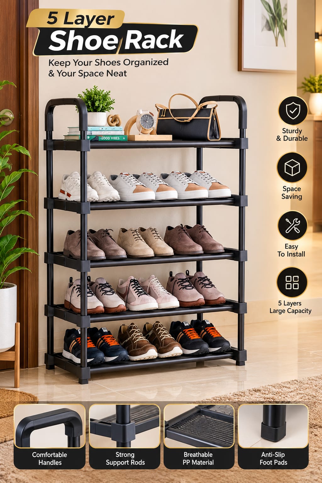 *5 Layer Simple Shoe Rack