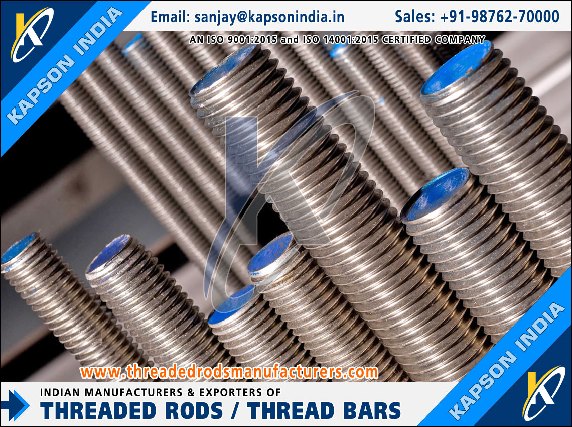 Threaded Rods & Bars, Hex Bolts, Hex Nuts Fasteners manufactures exporters India threadedrodsmanufacturers.com +91-9876270000