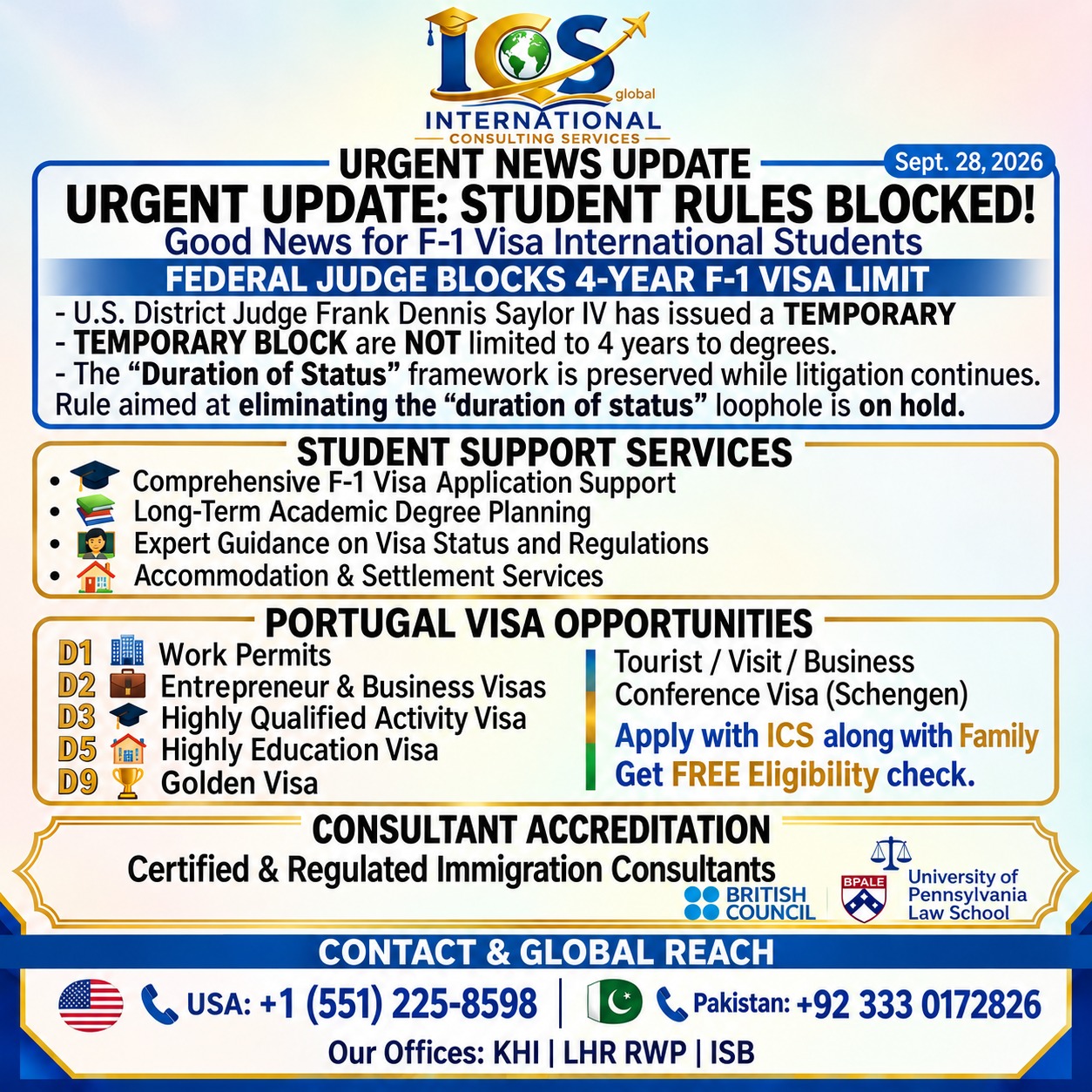 F1 Student Visa and Immigration Consultancy