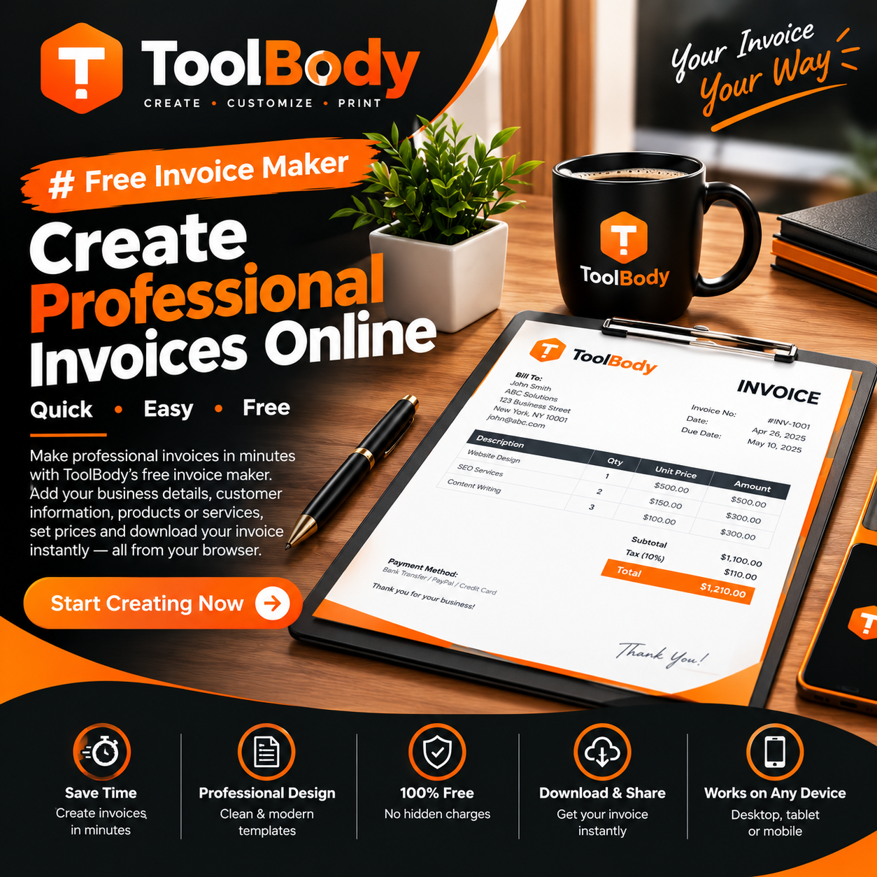 Free Invoice Maker to Create Professional Invoices