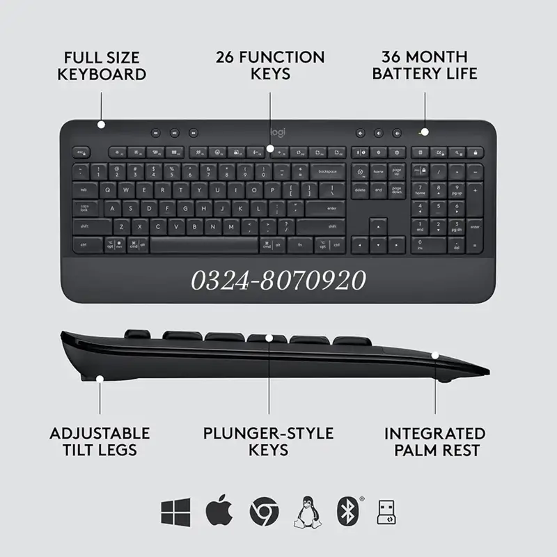 Logitech MK650 Signature Combo – Silent Wireless keyboard and Mouse