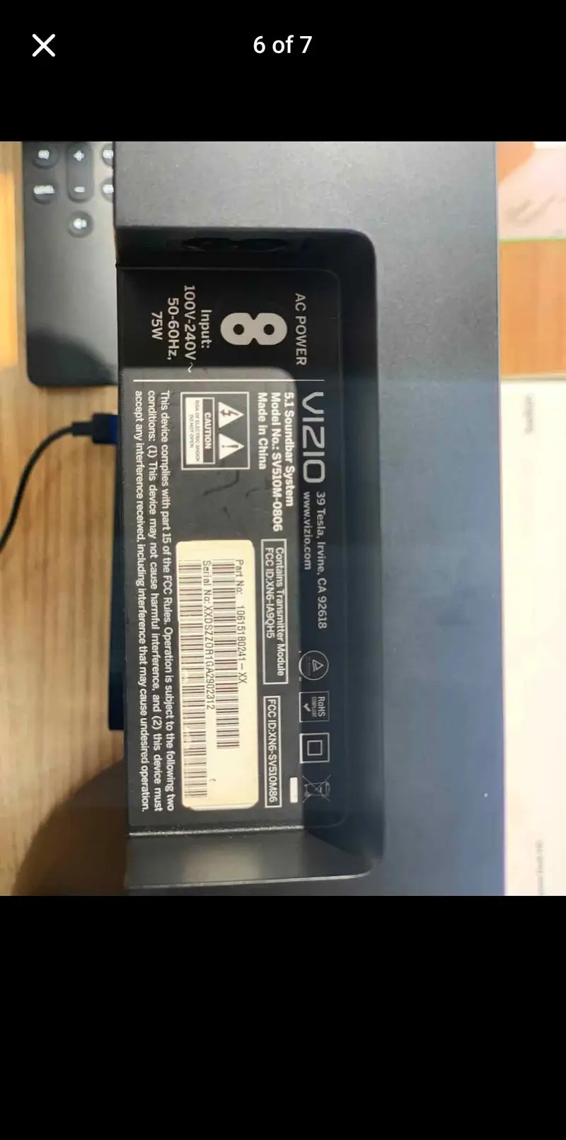 VIZIO Amarican soundbar 5.1 wireless subwoofer New price 300 USD