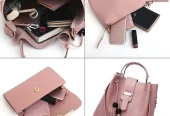 Ladies 3 Pcs Handbag Set – Black Stylish