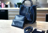 Ladies 3 Pcs Handbag Set – Black Stylish