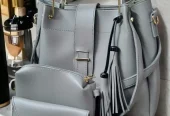 Ladies 3 Pcs Handbag Set – Black Stylish
