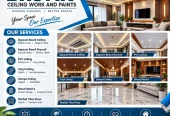 Gypsum Board ceiling, Gypsum Drywall partition, Office Partition,