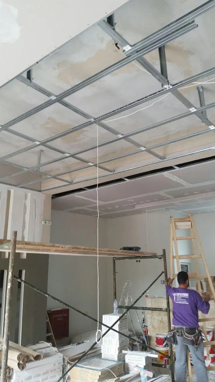 Gypsum Board ceiling, Gypsum Drywall partition, Office Partition,