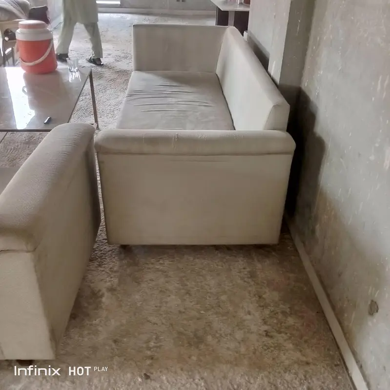 L shaped Sofa in off white color