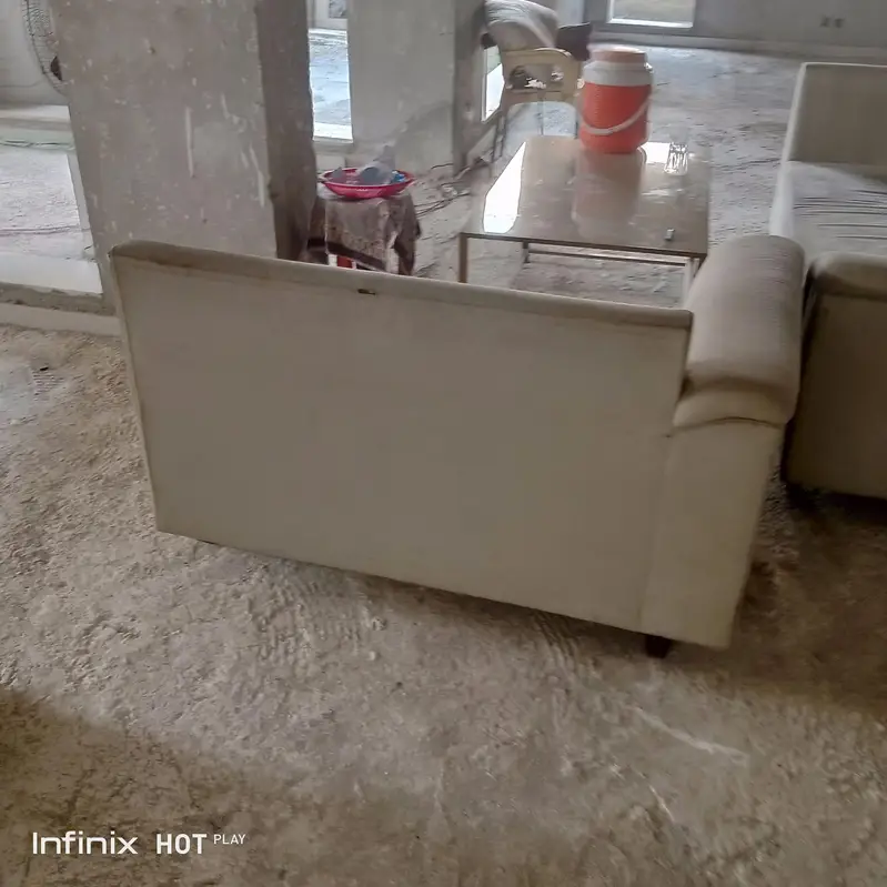 L shaped Sofa in off white color