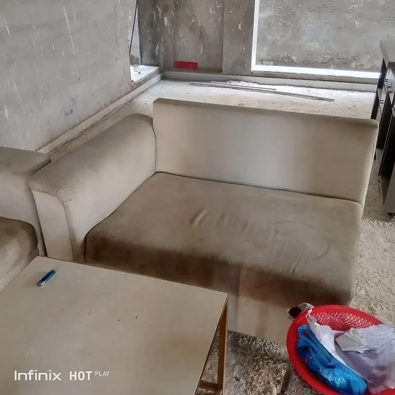 L shaped Sofa in off white color
