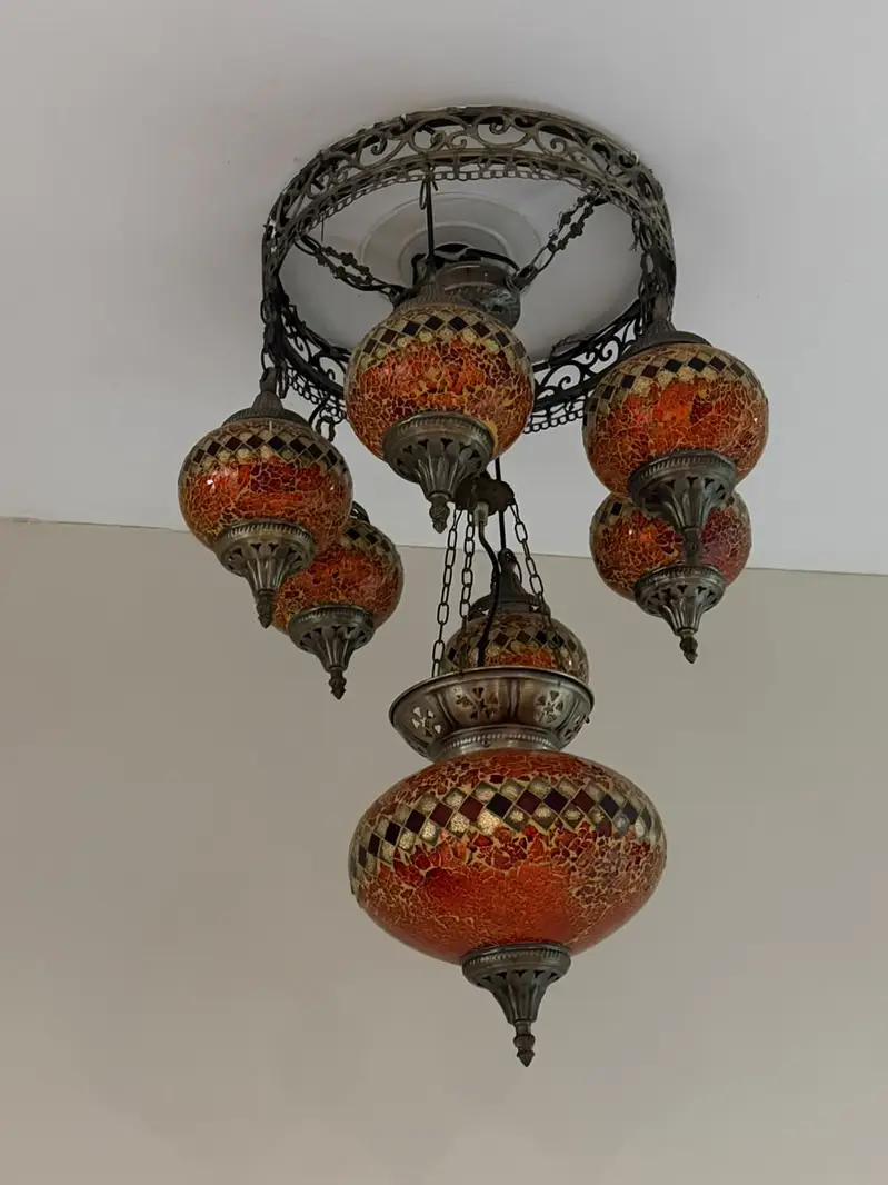 6-Piece Decorative Lights Set – Turkish Chandelier & Lamps