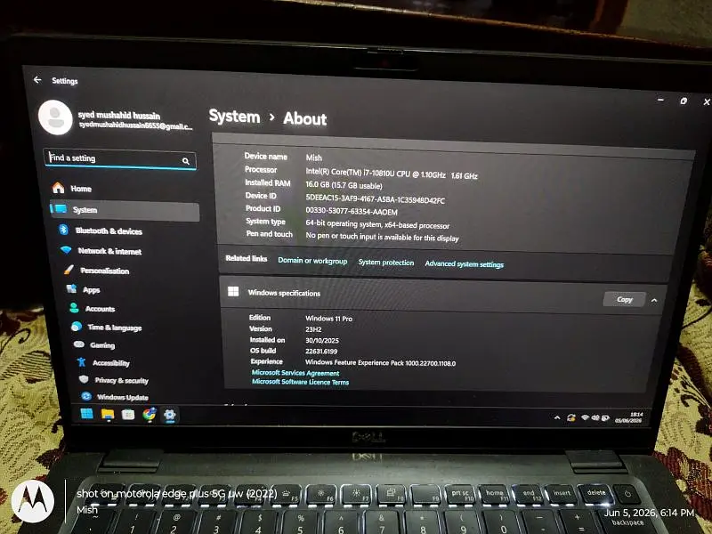 i7Dell latitude 7410 10th Gen 16GB 128GB NVMe