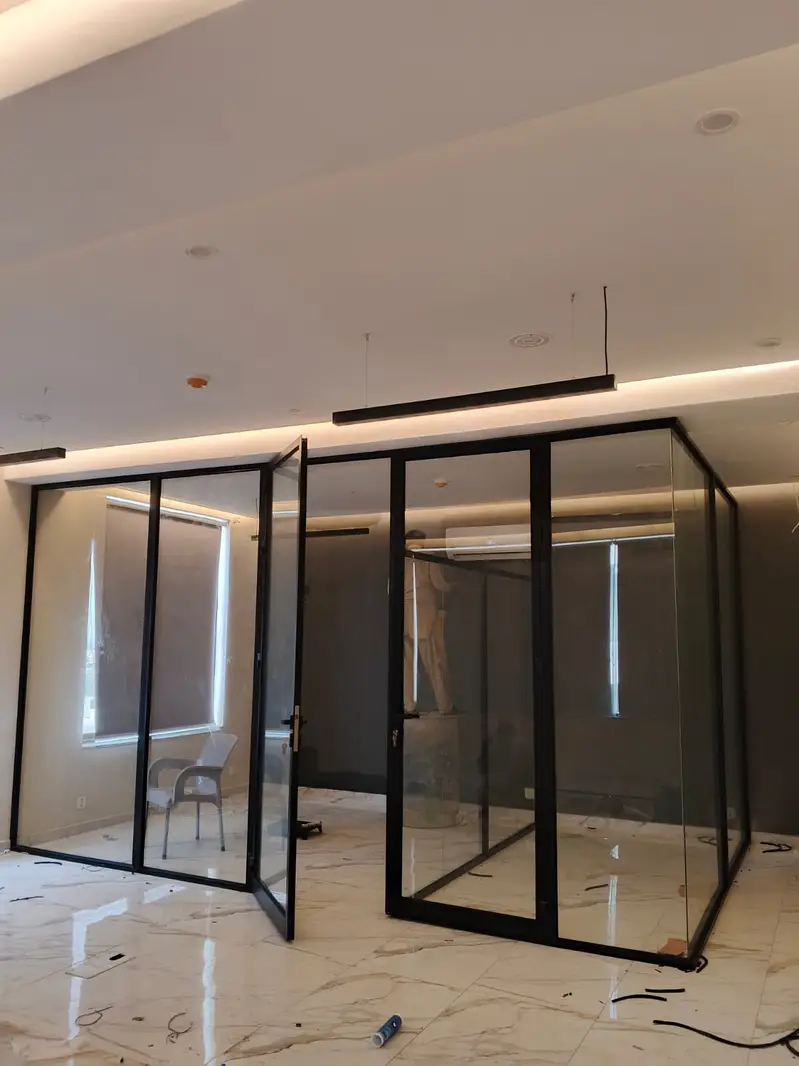 Glass & aluminum work/Office Partition/Shower Cabins/Led Mirrors