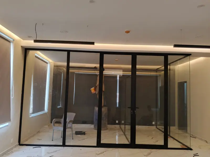 Glass & aluminum work/Office Partition/Shower Cabins/Led Mirrors