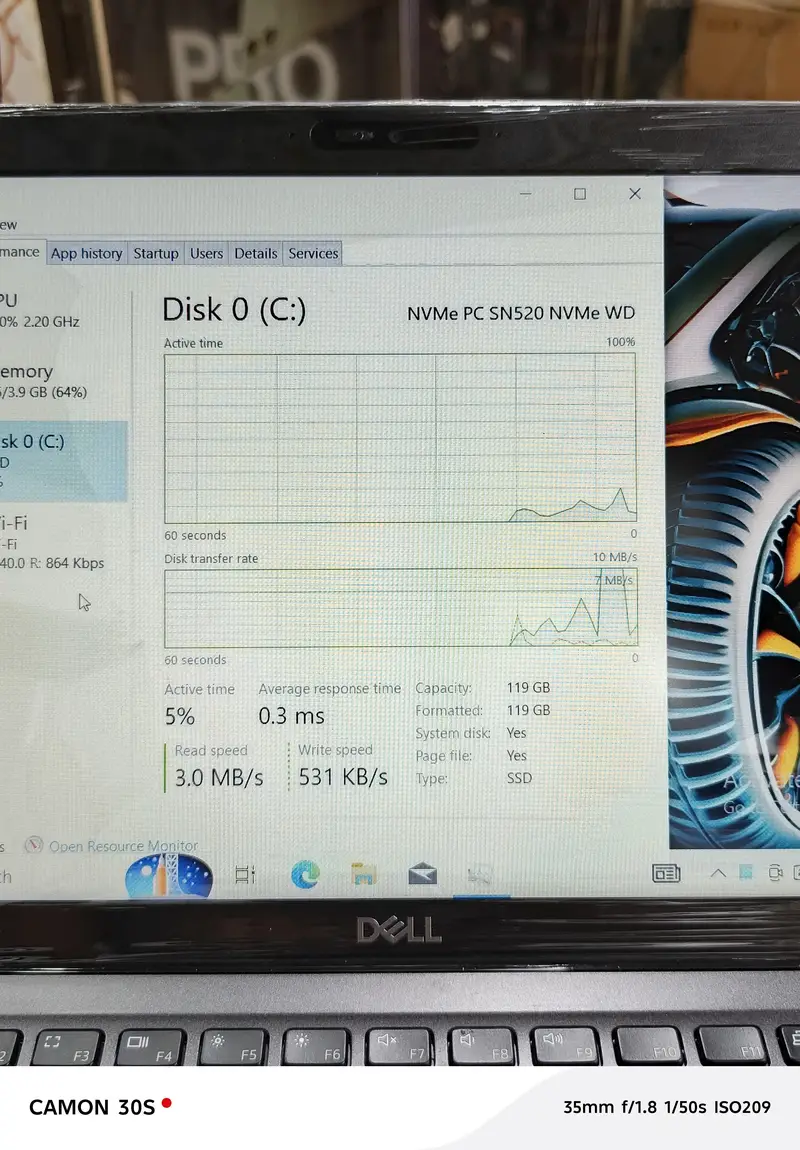 Dell Laptop 8th gen 4GB Ram/ 128GB NVME Window 10