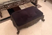 3 Seater Solid Wood Carved Sofa Set | Centre Table & Ottoman