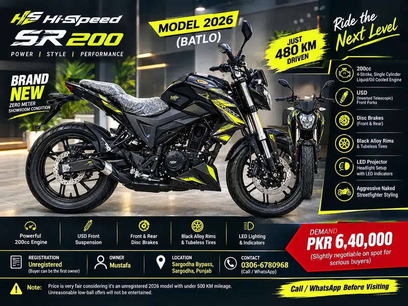 Hi-Speed SR 200 (Batlo) Model 2026 – Like Brand new – Total Genuine