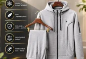 Premium Winter collection | Men Grey Hoodie Track Suit Aura_trend