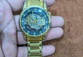 Golden Skeleton Design Watch