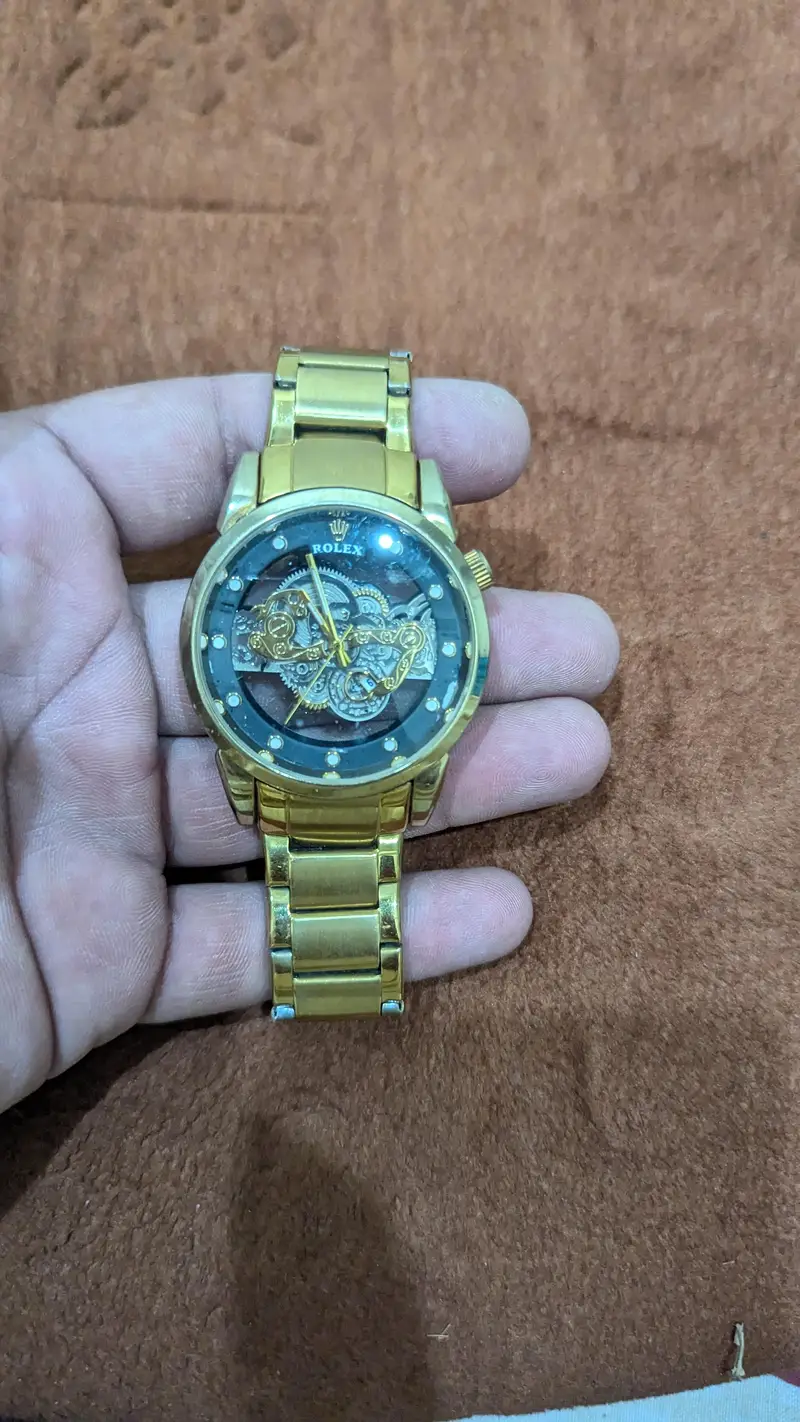 Golden Skeleton Design Watch
