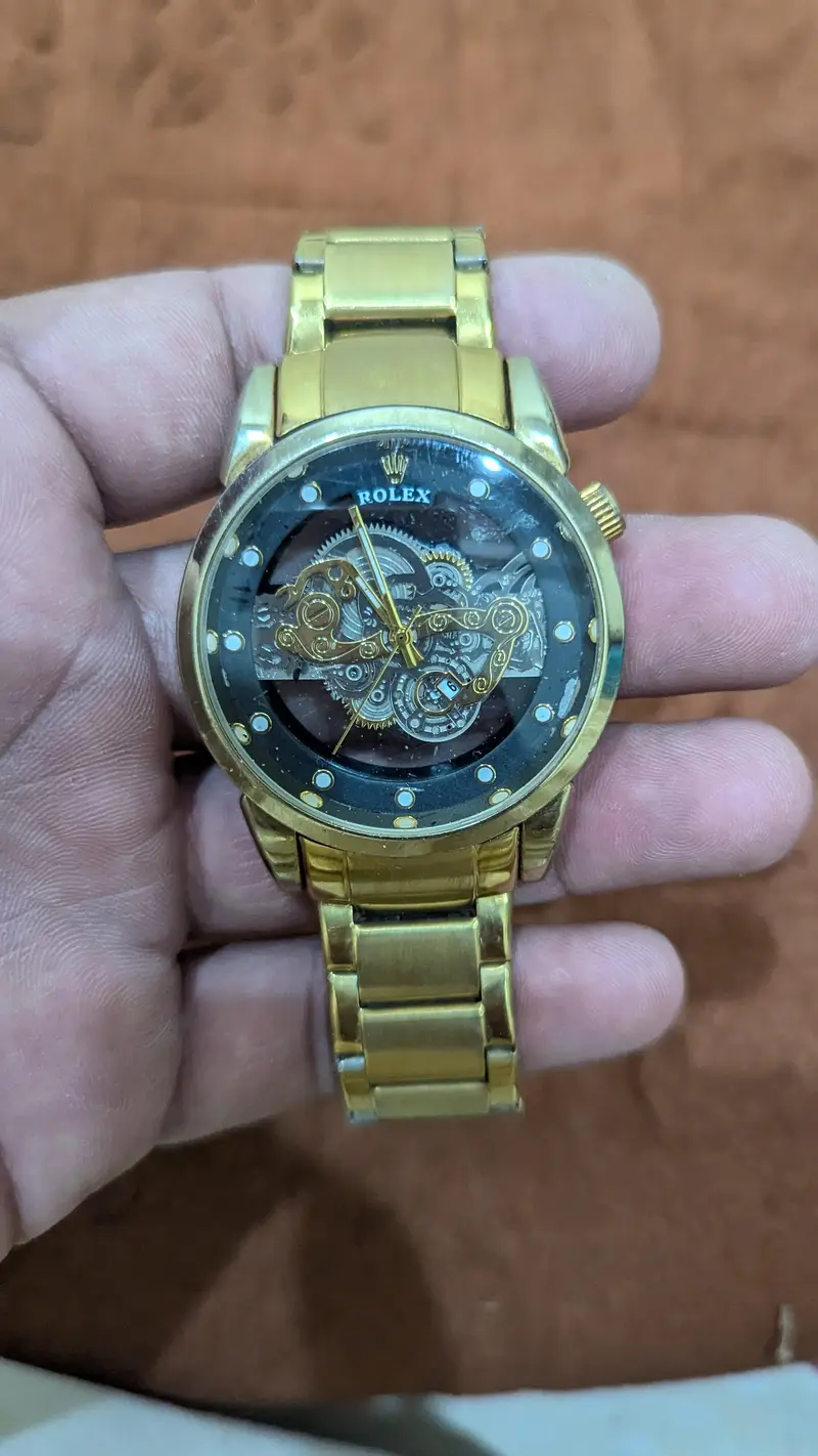 Golden Skeleton Design Watch