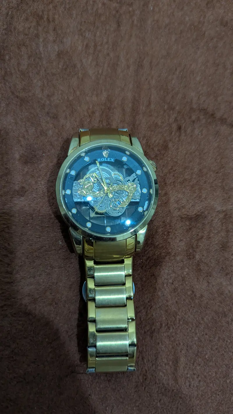 Golden Skeleton Design Watch