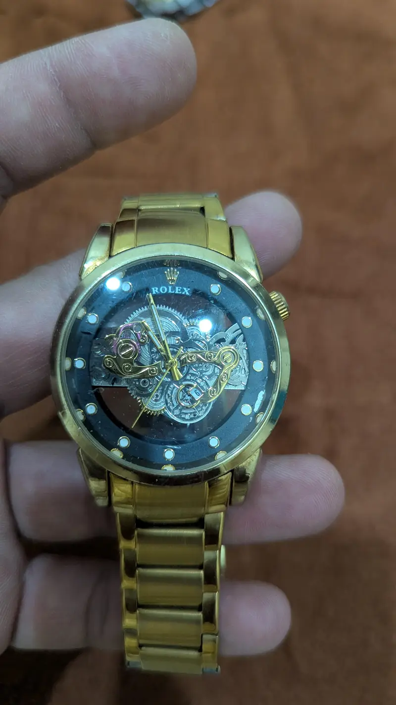 Golden Skeleton Design Watch