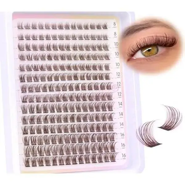 Mayphonce Waterproof Lash Cluster Kit Black & Brown False Eyelashes. R