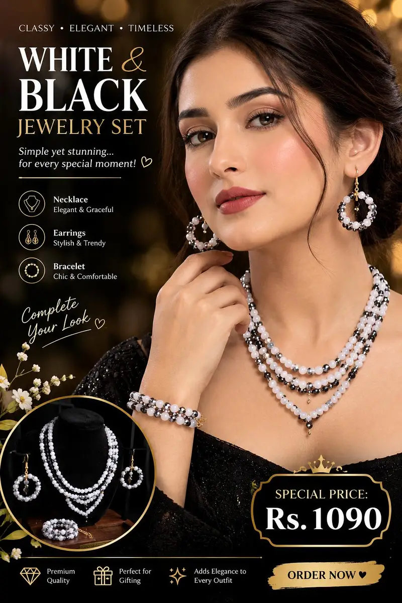 Jewelry Set Floral Elegance, Timeless Beauty!