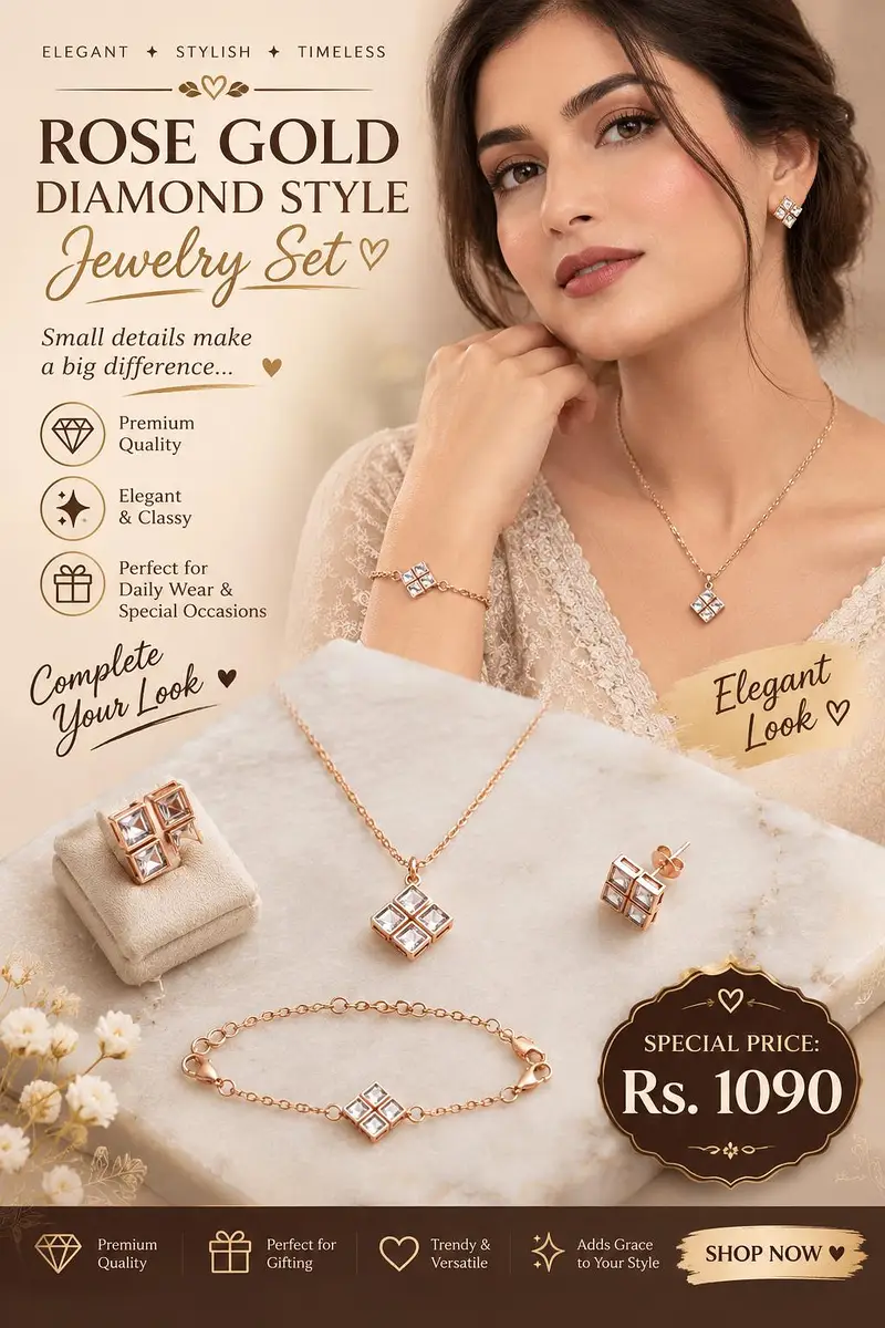 Jewelry Set Floral Elegance, Timeless Beauty!