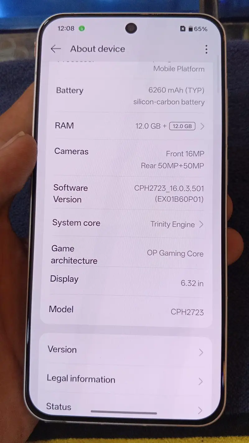 ONE PLUS 13S 12/256 OFFICIAL PTA